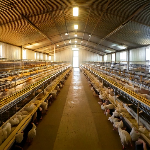 Firefly commercial chicken farm inside a one story building 90479 Firefly commercial chicken farm inside a one story building 90479