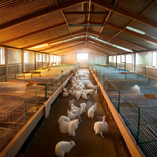 Firefly commercial rabbit farm inside a one story building 90479 Firefly commercial rabbit farm inside a one story building 90479