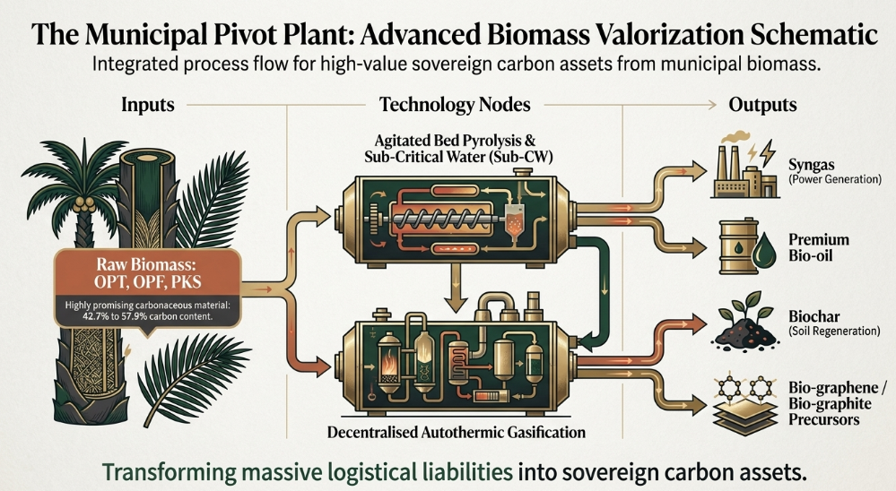 The Municipal pivot plant: Advanced Biomass Valorisation Schematic